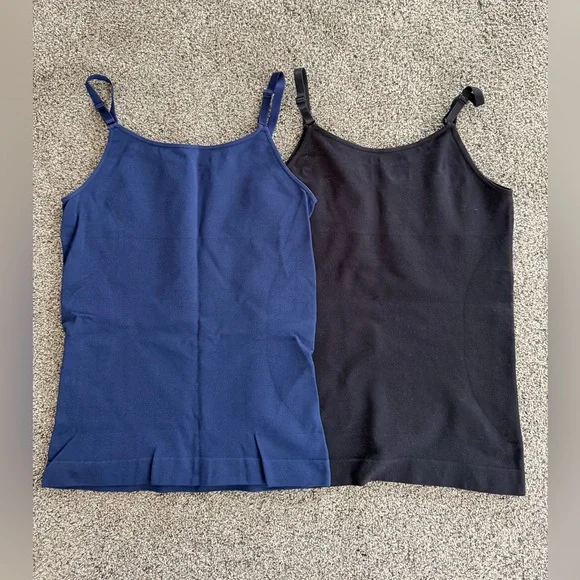 Set of 2 Shapermint Essentials All Day Camis - Navy and Black Compression Tanks - Picture 6 of 7